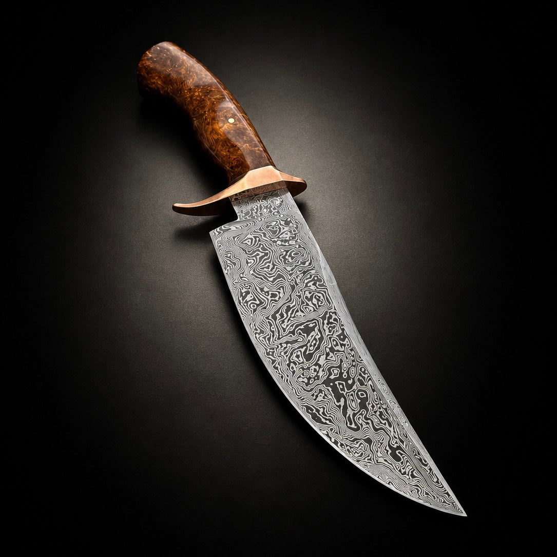 Couteau Damas Bowie Hunter