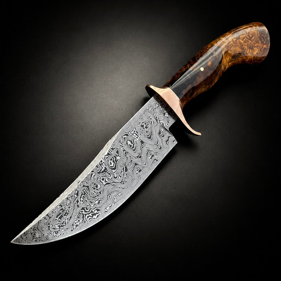Couteau Damas Bowie Hunter